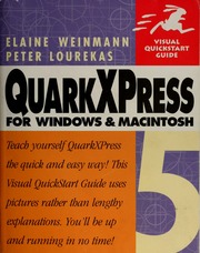 Quarkxpress 5 For Macintosh And Windows Elaine Weinmann