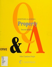 Questions Answers Property Multiple Choice And Short Answer Questions And Answers Second Edition Nagle