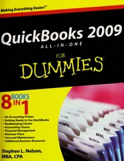 Quickbooks 2009 Allinone For Dummies None Nelson Stephen L