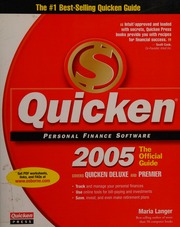 Quicken 2005 The Official Guide Langer Maria