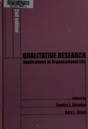 Qualitative Research Applications In Organizational Life Second Edition 2 Edition Herndon
