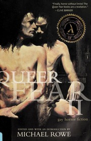 Queer Fear Ii Gay Horror Fiction Rowe Michael 1962