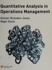 Quantitative Analysis In Operations Management Brandonjones