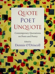 Quote Poet Unquote Dennis Odriscoll