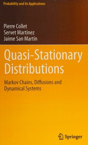 Quasistationary Distributions Markov Chains Diffusions And Dynamical Systems Collet