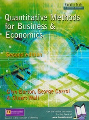Quantitative Methods For Business And Economics 2 Ill Edition Burton