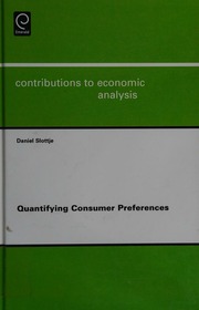Quantifying Consumer Preferences Slottje Daniel Jonathan 1957