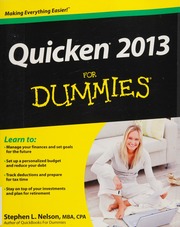 Quicken 2013 For Dummies Nelson Stephen L 1959