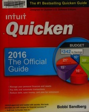 Quicken 2016 The Official Guide Sandberg Bobbi Author