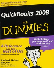Quickbooks 2008 For Dummies Nelson Stephen L 1959