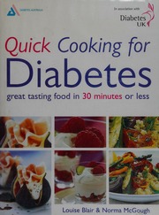 Quick Cooking For Diabetes Great Tasting Food In 30 Minutes Or Less Blair