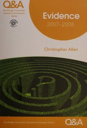 Q A Evidence 20072008 7 Edition Allen C J W Christopher J W