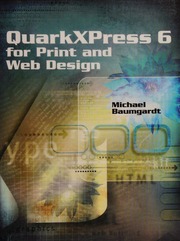 Quarkxpress 6 For Print And Web Design 1st Edition Baumgardt