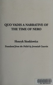 Quo Vadis A Narrative Of The Time Of Nero Sienkiewicz Henryk