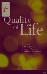 Quality Of Life Carr Alison Phd Higginson Irene Robinson Peter G