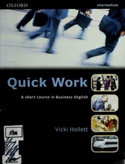 Quick Work A Short Course In Business English Hollett Vicki