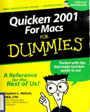 Quicken 2001 For Macs For Dummies Nelson Stephen L 1959