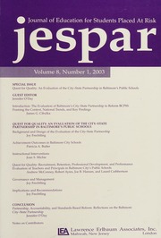 Quest For Quality An Evaluation Of The Citystate Partnership In Baltimores Public Schools 1 Edition Oday