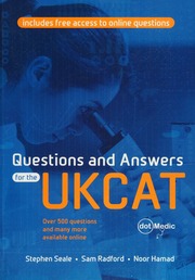 Questions And Answers For The Ukcat Seale Stephen Author Radford