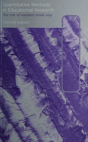 Quantitative Methods In Educational Research The Role Of Numbers Made Easy Gorard