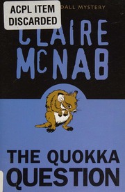 The Quokka Question A Kylie Kendall Mystery 1st Ed Mcnab Claire