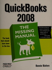 Quickbooks 2008 The Missing Manual 2 Rev Ed Edition Bonnie Biafore