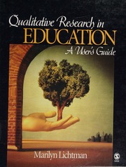 Qualitative Research In Education A Users Guide Lichtman Marilyn