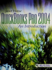 Quickbooks Pro 2004 An Introduction None Horne Janet None