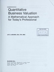 Quantitative Business Valuation Elektronische Ressource A Mathematical Approach For Todays Professional 1 Edition Abrams