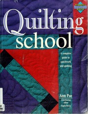 Quilting School A Complete Guide To Patchwork And Quilting Poe
