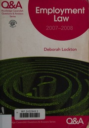 Q A Employment Law 20072008 5 Edition Lockton Deborah Lockton