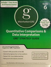 Quantitative Comparisons Data Interpretation Gre Math Preparation Guide Unknown