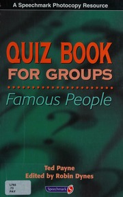 Quiz Book For Groups Famous People Reprinted Ed Edition Payne