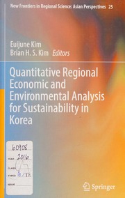 Quantitative Regional Economic And Environmental Analysis For Sustainability In Korea Kim
