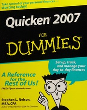 Quicken 2007 For Dummies Nelson Stephen L 1959