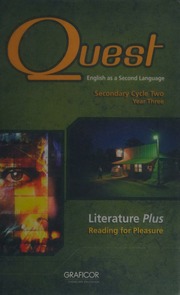 Quest English As A Second Language Secondary Cycle Two Year Three Baxter
