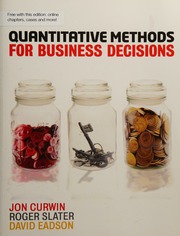 Quantitative Methods For Business Decisions Curwin Jon Slater
