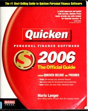 Quicken 2006 The Official Guide 2 Edition Langer Maria