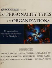 Quick Guide To The 16 Personality Types In Organizations Understanding Personality Differences In The Workplace Berens