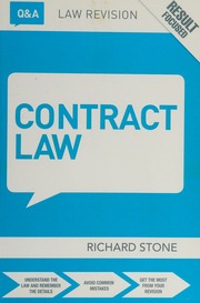 Qa Contract Law Stone Richard 1951 March 7 Author