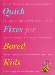 Quick Fixes For Bored Kids Donbavand Tommy