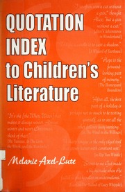 Quotation Index To Childrens Literature Axellute Melanie