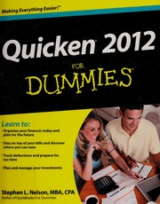Quicken 2012 For Dummies None Nelson Stephen L 1959 None