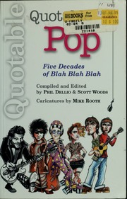 Quotable Pop Five Decades Of Blah Blah Blah 1st Ed Dellio