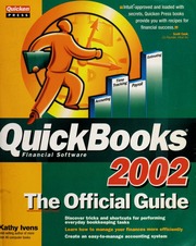 Quickbooks 2002 The Official Guide Ivens Kathy