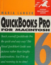 Quickbooks Pro 6 For Macintosh Langer Maria