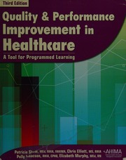 Quality And Performance Improvement In Healthcare A Tool For Programmed Learning 3rd Ed Shaw