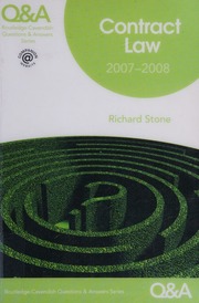 Qa Contract Law 20072008 Qa Contract Law 20072008 7th Ed Stone