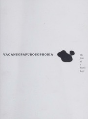 Vacansopapurosophobia The Fear Of A Blank Page Various Youth