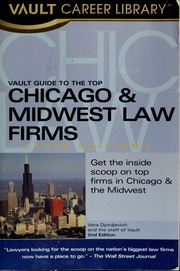 Vault Guide To The Top Chicago Midwest Law Firms 2nd Ed Djordjevich